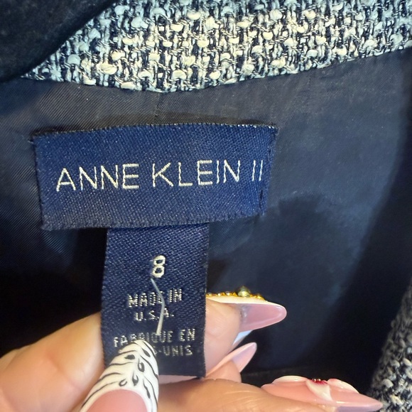 Anne Klein Textured Gray Blazer - Picture 5 of 9